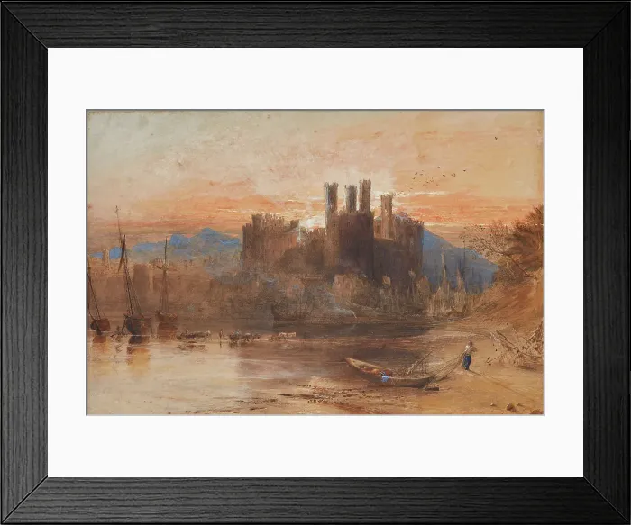 Framed Print : Caernarvon Castle, North Wales, 1836. Creator: Samuel Palmer Framed Print : Caernarvon Castle, North Wales, 1836. Creator: Samuel Palmer