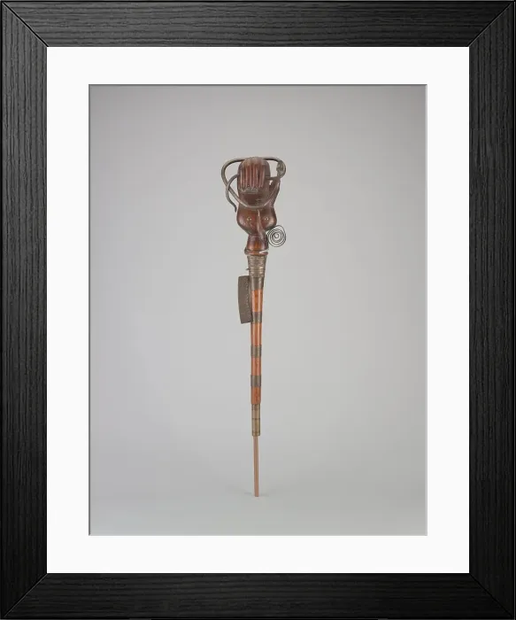 Framed Print : Ceremonial staff, early 20th century. Creator: Unknown Framed Print : Ceremonial staff, early 20th century. Creator: Unknown