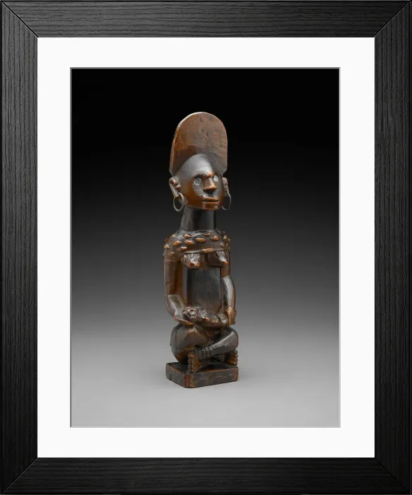 Framed Print : Female figure with child (Phemba), late 19th century - early 20th century. Creator: Unknown Framed Print : Female figure with child (Phemba), late 19th century - early 20th century. Creator: Unknown