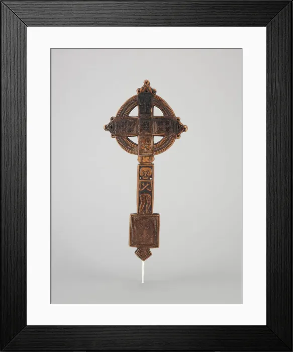 Framed Print : Hand-held processional Christian cross, mid-18th century - 19th century. Creator: Unknown Framed Print : Hand-held processional Christian cross, mid-18th century - 19th century. Creator: Unknown