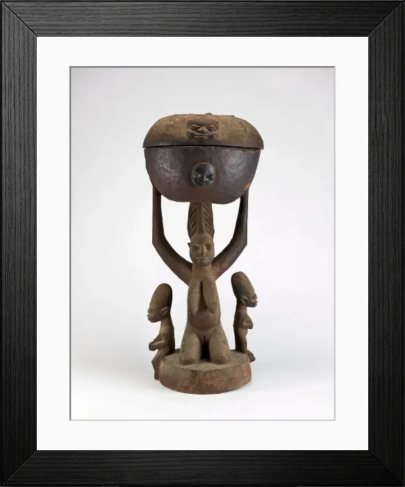Framed Print : Sango food bowl (Olumeye), late 19th century - early 20th century. Creator: Fakeye Akobi Ogun Framed Print : Sango food bowl (Olumeye), late 19th century - early 20th century. Creator: Fakeye Akobi Ogun