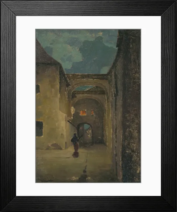 Framed Print : Alley in the Evening, around 1930. Creator: Ludovit Cordak Framed Print : Alley in the Evening, around 1930. Creator: Ludovit Cordak