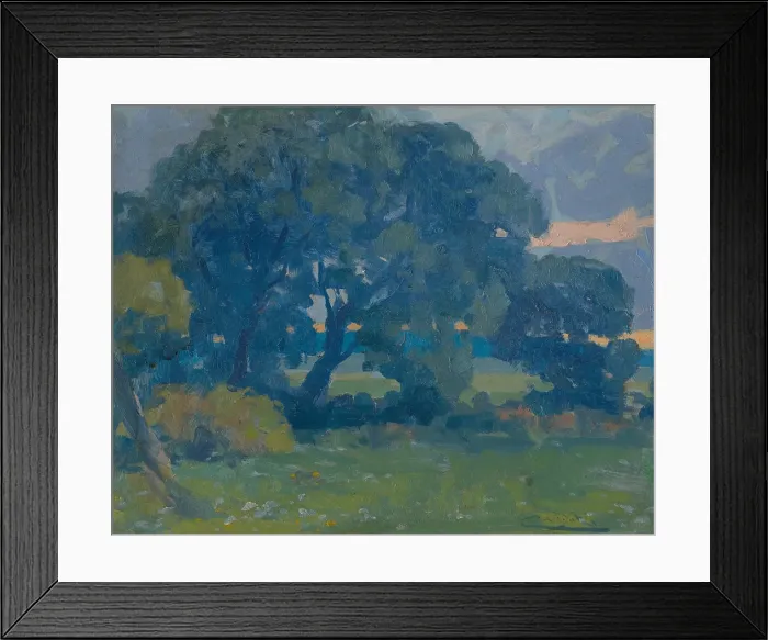 Framed Print : Meadow with a Group of Trees, around 1910. Creator: Ludovit Cordak Framed Print : Meadow with a Group of Trees, around 1910. Creator: Ludovit Cordak