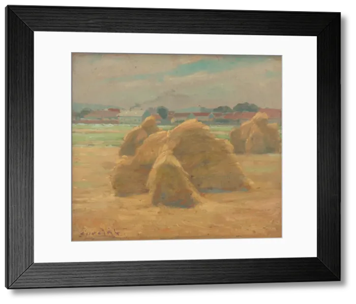 Framed Print : Harvest, around 1910. Creator: Ludovit Cordak Framed Print : Harvest, around 1910. Creator: Ludovit Cordak