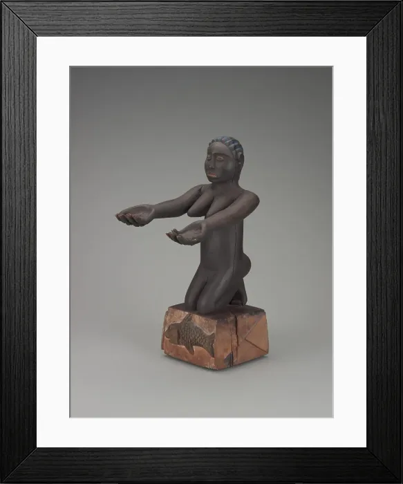 Framed Print : Kneeling female figure, early 20th century. Creator: Unknown Framed Print : Kneeling female figure, early 20th century. Creator: Unknown