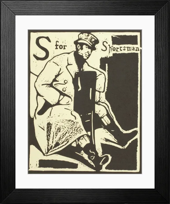 Framed Print : S is for Sportsman, about 1898. Creator: William Nicholson Framed Print : S is for Sportsman, about 1898. Creator: William Nicholson
