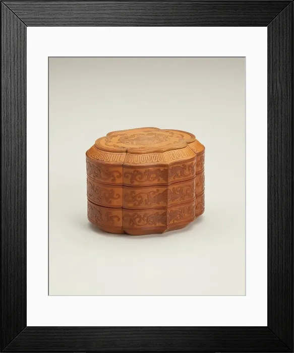 Framed Print : Three-tier box, 19th century. Creator: Unknown Framed Print : Three-tier box, 19th century. Creator: Unknown