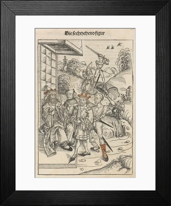 Framed Print : The Bloodthirsty King, 1491. Creator: Michael Wohlgemuth Framed Print : The Bloodthirsty King, 1491. Creator: Michael Wohlgemuth