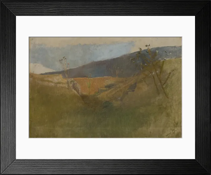Framed Print : Landscapes with Thistles, 1878 - 1880. Creator: Ladislav Mednyanszky Framed Print : Landscapes with Thistles, 1878 - 1880. Creator: Ladislav Mednyanszky