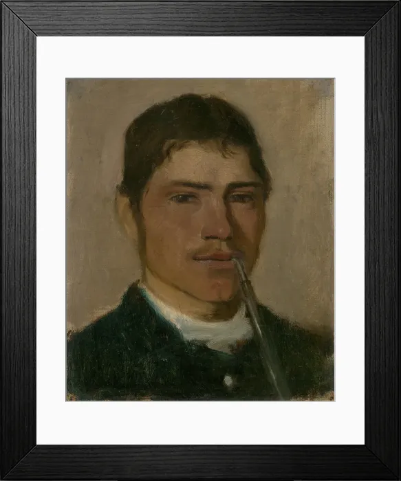 Framed Print : Head Study of a Groom with a Pipe, 1877-1880. Creator: Ladislav Mednyanszky Framed Print : Head Study of a Groom with a Pipe, 1877-1880. Creator: Ladislav Mednyanszky