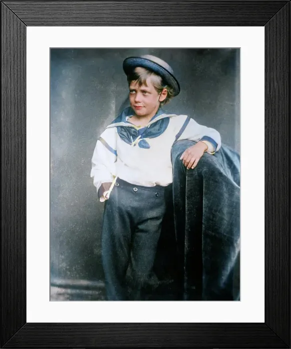 Framed Print : King George as young boy, 1870, 1911. Creator: Bain News Service Framed Print : King George as young boy, 1870, 1911. Creator: Bain News Service
