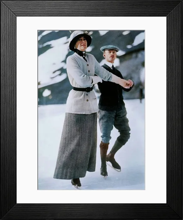 Framed Print : Countess Stradbroke & A. Norum at Murren, between c1910 and c1915. Creator: Bain News Service