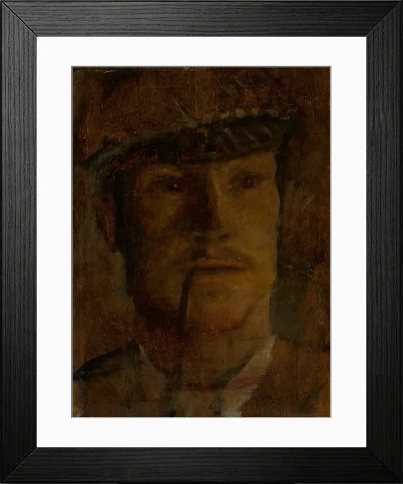 Framed Print : Study of a Man in a Hat with a Pipe, 1910 - 1914. Creator: Ladislav Mednyanszky Framed Print : Study of a Man in a Hat with a Pipe, 1910 - 1914. Creator: Ladislav Mednyanszky