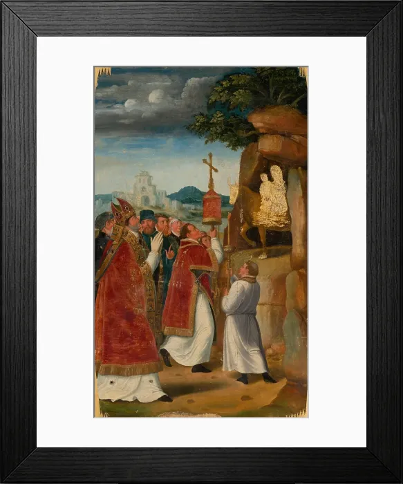 Framed Print : Apparition of St. Michael on Monte Gargano, 1540-1550. Creator: Unknown Framed Print : Apparition of St. Michael on Monte Gargano, 1540-1550. Creator: Unknown