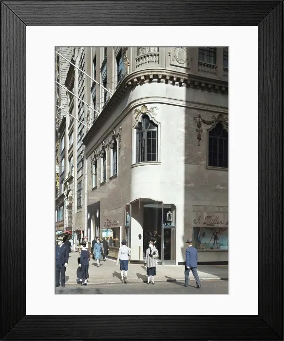 Framed Print : I. Miller shoe store, business at 5th Ave and 54th St. New York City, 1939. Creator: Gottscho-Schleisner, Inc Framed Print : I. Miller shoe store, business at 5th Ave and 54th St. New York City, 1939. Creator: Gottscho-Schleisner, Inc