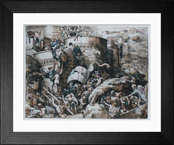 Framed Print : The Capture of Carthagena by Scipio and His Troops, 1539. Creator: Georg Pencz