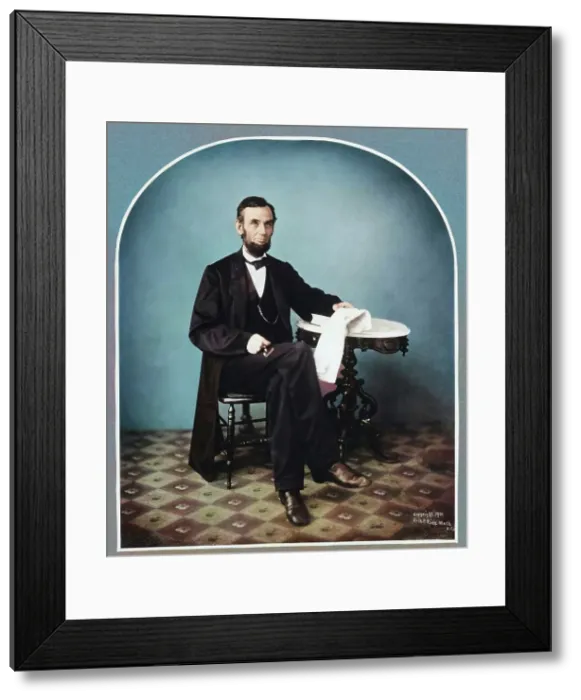 Framed Print : Abraham Lincoln, 1863, printed 1901. Creator: Alexander Gardner Framed Print : Abraham Lincoln, 1863, printed 1901. Creator: Alexander Gardner