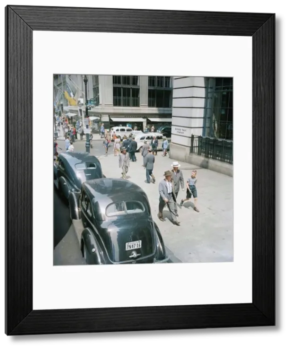 Framed Print : Fifth Avenue at 44th Street looking north, New York City, 1939. Creator: Dorothea Lange Framed Print : Fifth Avenue at 44th Street looking north, New York City, 1939. Creator: Dorothea Lange