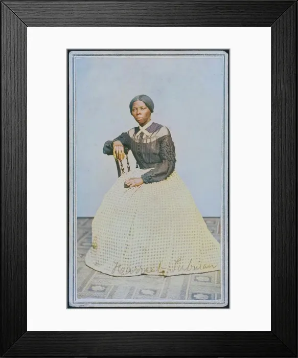 Framed Print : Carte-de-visite portrait of Harriet Tubman, 1868-1869. Creator: Benjamin F. Powelson Framed Print : Carte-de-visite portrait of Harriet Tubman, 1868-1869. Creator: Benjamin F. Powelson