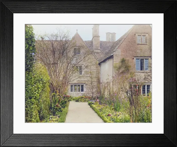 Framed Print : Kelmscott Manor: The Garden Front, 1896. Creator: Frederick Henry Evans Framed Print : Kelmscott Manor: The Garden Front, 1896. Creator: Frederick Henry Evans