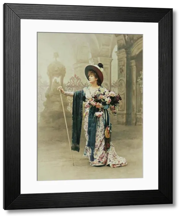 Framed Print : Sarah Bernhardt as Floria Tosca in Act I of Sardou's Tosca, neg 1887; print and mount after 1889. Creator: Nadar. Sarah Bernhardt as Floria Tosca in Act I of Sardou's Tosca, neg 1887; print and mount after 1889. Creator: Nadar Framed Print : Sarah Bernhardt as Floria Tosca in Act I of Sardou's Tosca, neg 1887; print and mount after 1889. Creator: Nadar. Sarah Bernhardt as Floria Tosca in Act I of Sardou's Tosca, neg 1887; print and mount after 1889. Creator: Nadar