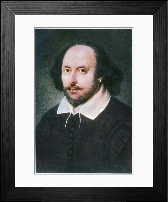 Framed Print : William Shakespeare, English playwright, (19th century). Creator: Unknown Framed Print : William Shakespeare, English playwright, (19th century). Creator: Unknown