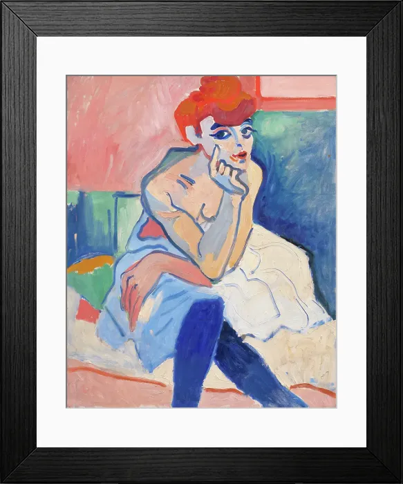 Framed Print : Woman in a Chemise (Dancer), 1906. Creator: Andre Derain Framed Print : Woman in a Chemise (Dancer), 1906. Creator: Andre Derain