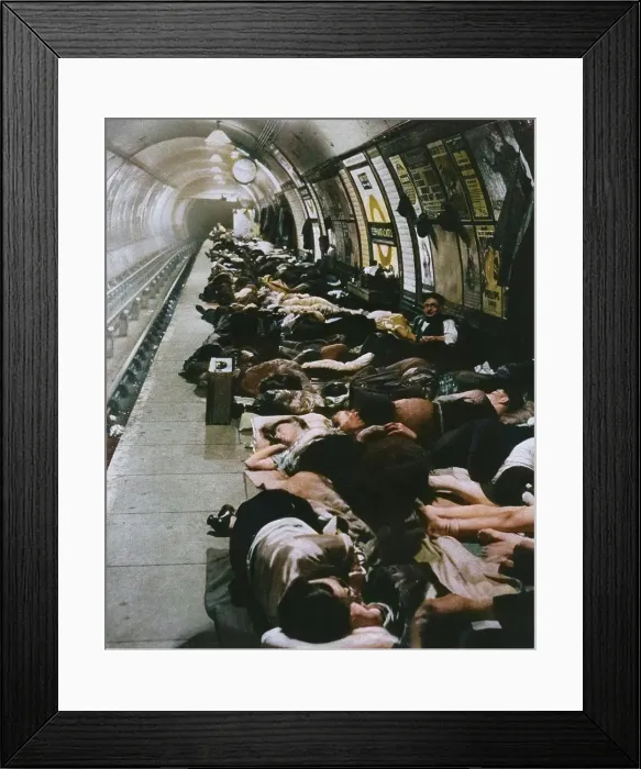 Framed Print : Those who went to shelters began a new kind of night-life, 11th November, 1940, 1942. Creator: Unknown. Those who went to shelters began a new kind of night-life, 11th November, 1940, 1942. Creator: Unknown Framed Print : Those who went to shelters began a new kind of night-life, 11th November, 1940, 1942. Creator: Unknown. Those who went to shelters began a new kind of night-life, 11th November, 1940, 1942. Creator: Unknown