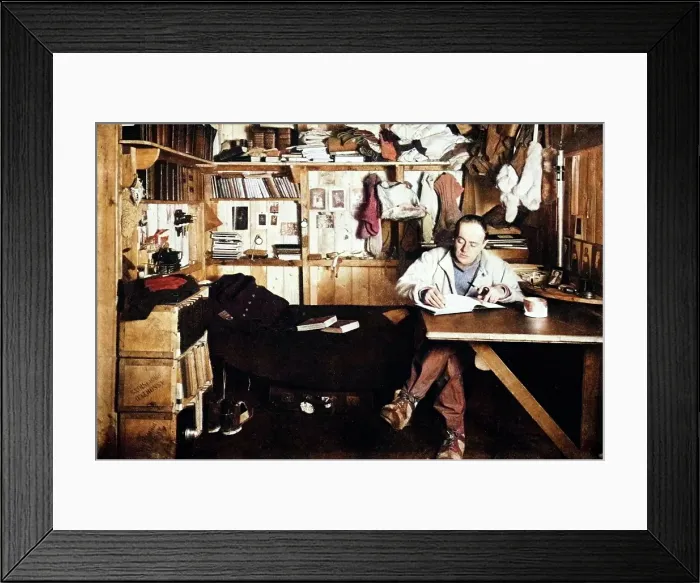 Framed Print : Captain Scott Writing Up His Journal, c1911, (1928). Creator: Herbert Ponting. Captain Scott Writing Up His Journal, c1911, (1928). Creator: Herbert Ponting