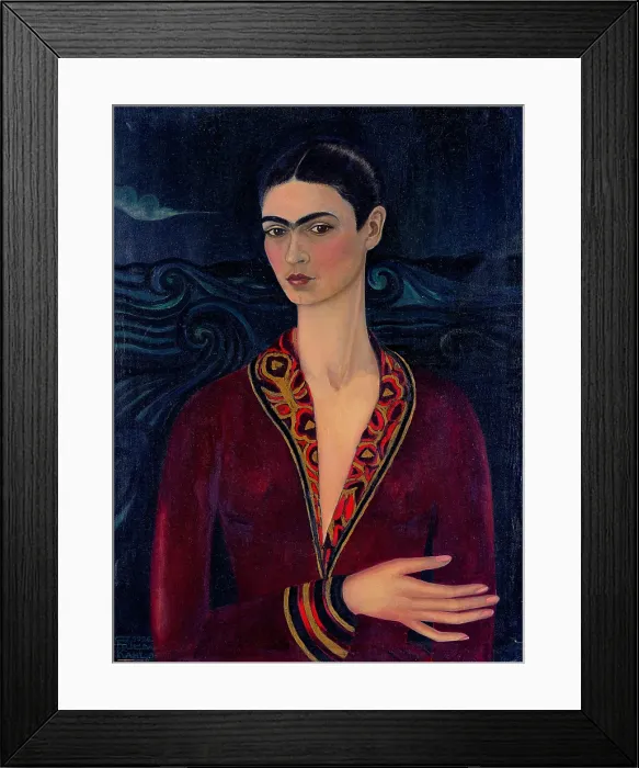 Framed Print : Self-Portrait with a Velvet Dress, 1926. Creator: Frida Kahlo Framed Print : Self-Portrait with a Velvet Dress, 1926. Creator: Frida Kahlo