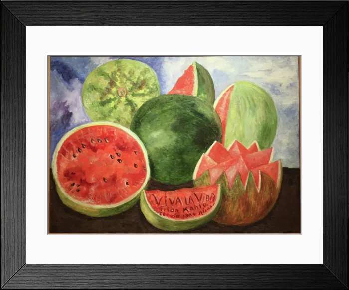 Framed Print : Viva la Vida, 1954. Creator: Frida Kahlo Framed Print : Viva la Vida, 1954. Creator: Frida Kahlo