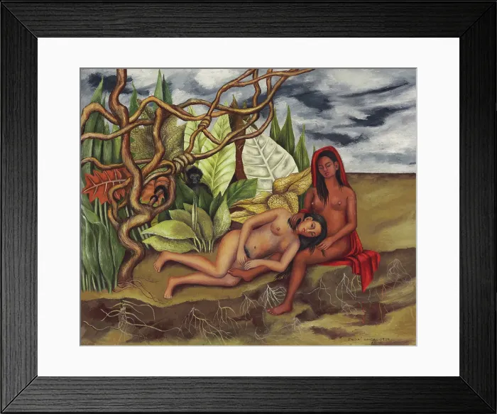 Framed Print : Two Nudes in the Forest (The Land Itself), 1939. Creator: Frida Kahlo Framed Print : Two Nudes in the Forest (The Land Itself), 1939. Creator: Frida Kahlo