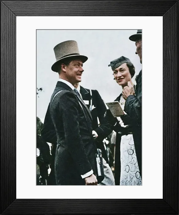 Framed Print : Ascot, June, 1935 - King Edward, then Prince of Wales, with Mrs. Simpson, 1937. Creator: Unknown. Ascot, June, 1935 - King Edward, then Prince of Wales, with Mrs. Simpson, 1937. Creator: Unknown Framed Print : Ascot, June, 1935 - King Edward, then Prince of Wales, with Mrs. Simpson, 1937. Creator: Unknown. Ascot, June, 1935 - King Edward, then Prince of Wales, with Mrs. Simpson, 1937. Creator: Unknown