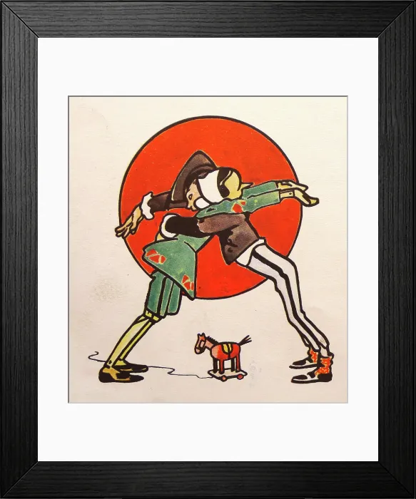 Framed Print : Pinocchio and playmate, 1911. Creator: Attilio Mussino Framed Print : Pinocchio and playmate, 1911. Creator: Attilio Mussino