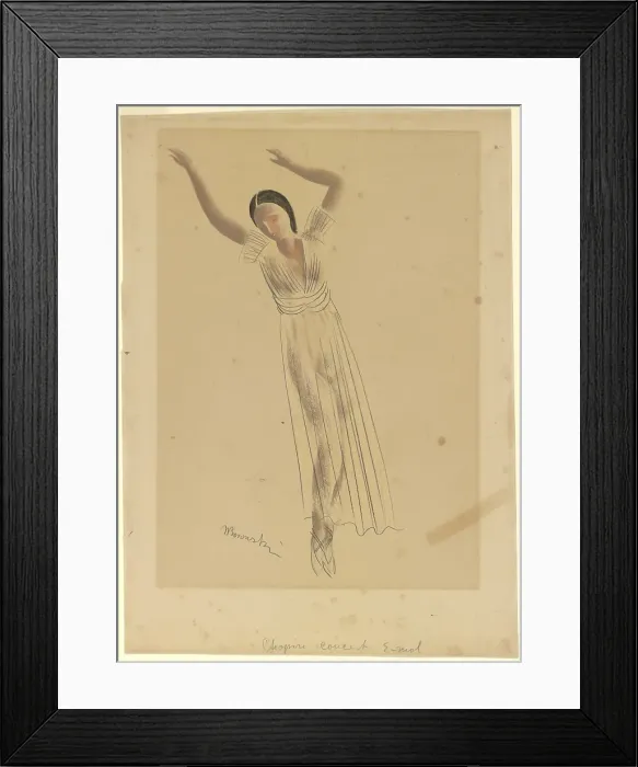 Framed Print : Costume design for Female Dancer, 1937. Creator: Waclaw Borowski Framed Print : Costume design for Female Dancer, 1937. Creator: Waclaw Borowski