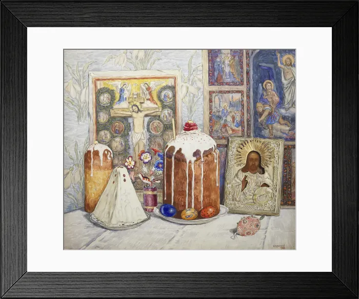 Framed Print : Easter celebration, 1908. Creator: Boris Vasilievich Smirnov Framed Print : Easter celebration, 1908. Creator: Boris Vasilievich Smirnov