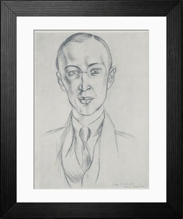 Framed Print : Portrait of the composer Sergei Prokofiev, Program for Ballets Russes, 1921. Creator: Henri Matisse Framed Print : Portrait of the composer Sergei Prokofiev, Program for Ballets Russes, 1921. Creator: Henri Matisse