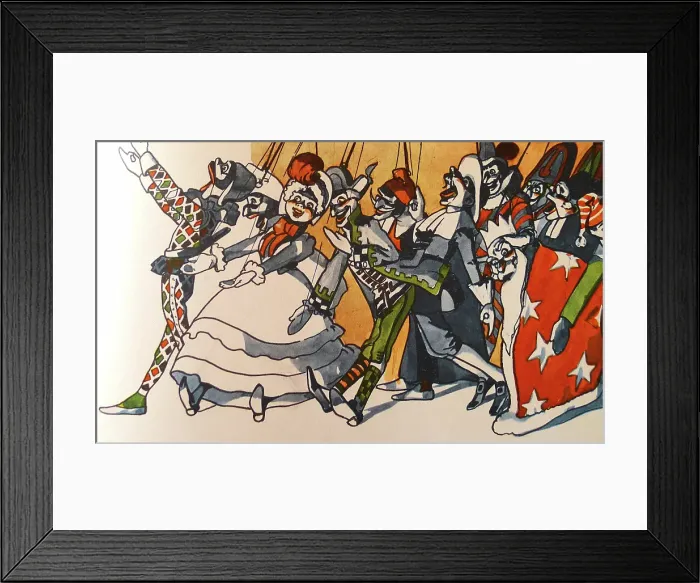 Framed Print : Puppets, 1911. Creator: Attilio Mussino Framed Print : Puppets, 1911. Creator: Attilio Mussino