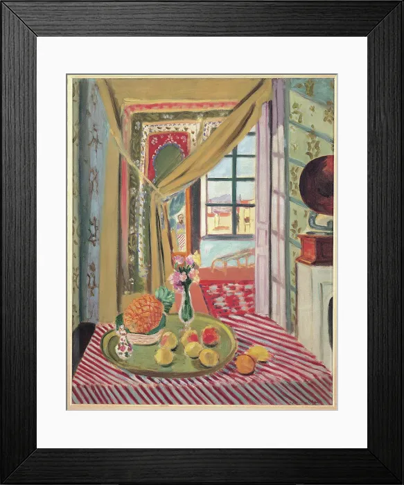 Framed Print : Interior with phonograph, 1934. Creator: Henri Matisse Framed Print : Interior with phonograph, 1934. Creator: Henri Matisse