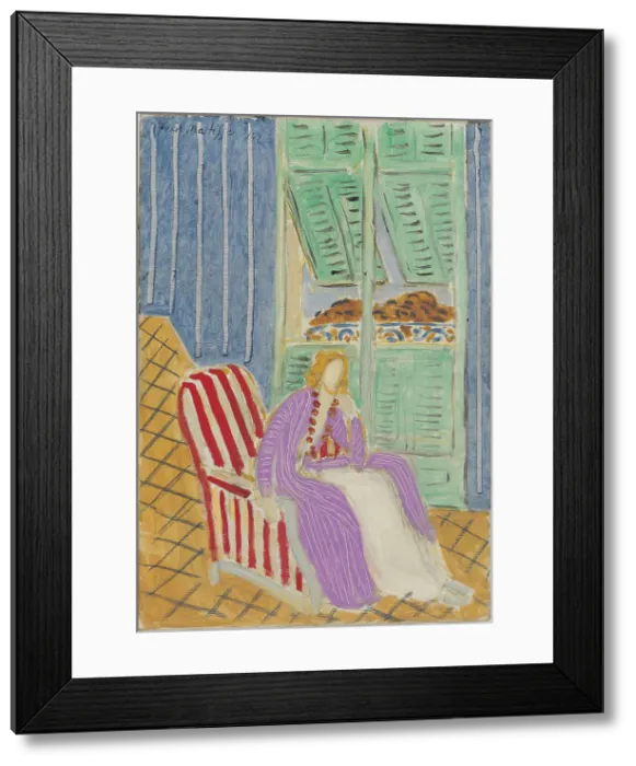 Framed Print : La robe violette, 1942. Creator: Henri Matisse Framed Print : La robe violette, 1942. Creator: Henri Matisse