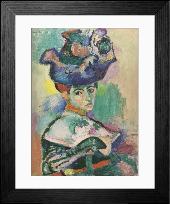Framed Print : Woman with a Hat (La femme au chapeau), 1905. Creator: Henri Matisse Framed Print : Woman with a Hat (La femme au chapeau), 1905. Creator: Henri Matisse