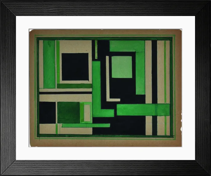 Framed Print : Suprematist Composition with black and green, 1925. Creator: Nikolay Suetin Framed Print : Suprematist Composition with black and green, 1925. Creator: Nikolay Suetin