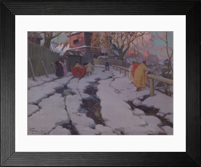Framed Print : A Scene from the 17th century, 1934. Creator: Ivan Silych Goryshkin-Sorokopudov Framed Print : A Scene from the 17th century, 1934. Creator: Ivan Silych Goryshkin-Sorokopudov