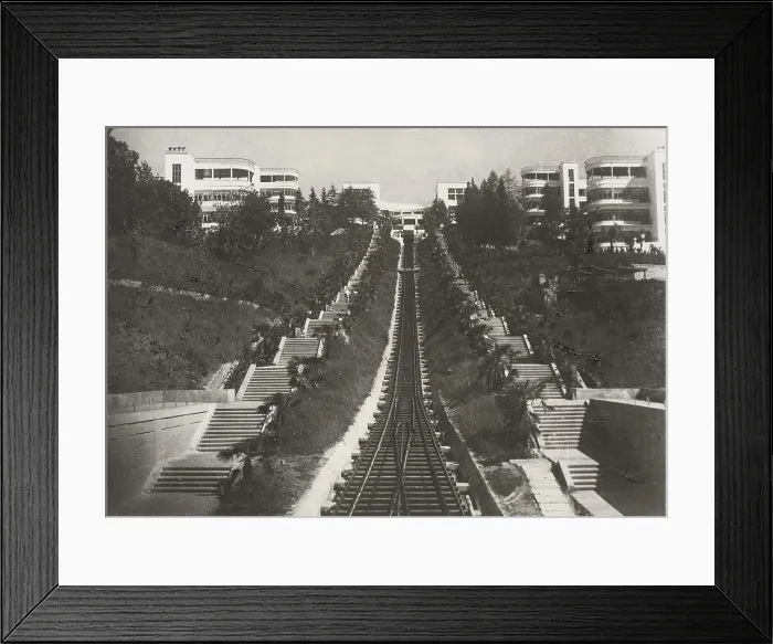 Framed Print : Funicular of the Voroshilov Sanatorium of the Red Army (RKKA) in Sochi, Soviet Union, 1930 Creator: Hannes Meyer Framed Print : Funicular of the Voroshilov Sanatorium of the Red Army (RKKA) in Sochi, Soviet Union, 1930 Creator: Hannes Meyer