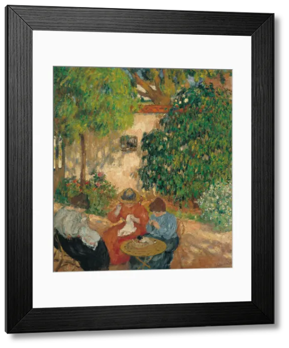 Framed Print : Women Sewing, early 20th century. Creator: Albert Andre Framed Print : Women Sewing, early 20th century. Creator: Albert Andre