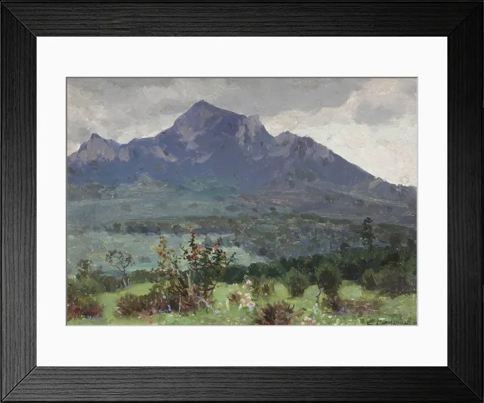 Framed Print : View of Mount Beshtau from the Mashuk, 1934. Creator: Boris Vasilievich Smirnov Framed Print : View of Mount Beshtau from the Mashuk, 1934. Creator: Boris Vasilievich Smirnov