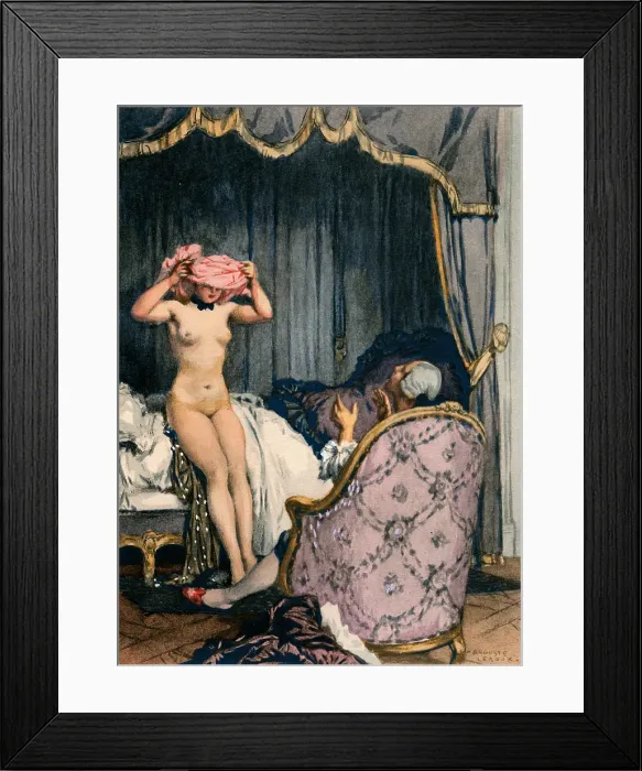 Framed Print : Casanova with Madame Baret, 1932. Creator: Auguste Leroux Framed Print : Casanova with Madame Baret, 1932. Creator: Auguste Leroux