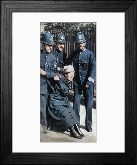 Framed Print : A suffragette being arrested, c1910s (1935). Creator: Unknown