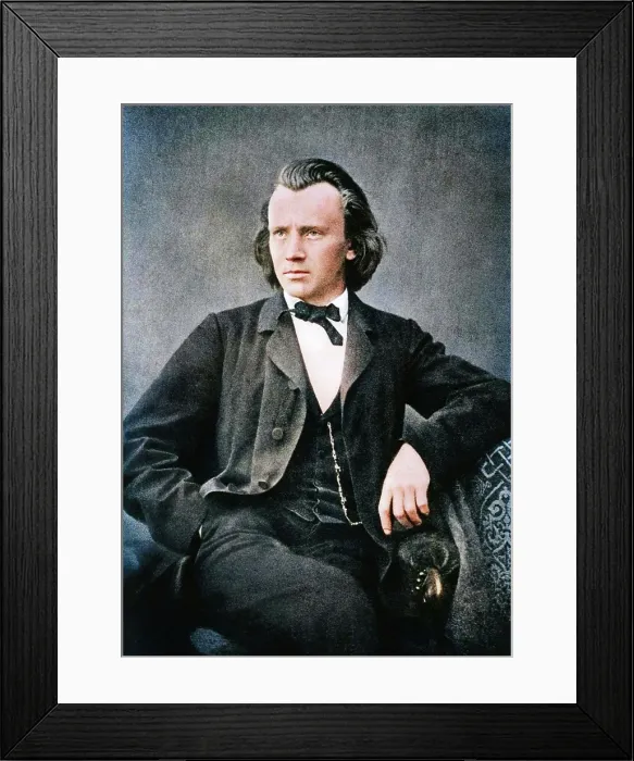 Framed Print : Johannes Brahms (1833-1897), German composer and pianist, c1866. Creator: Unknown Framed Print : Johannes Brahms (1833-1897), German composer and pianist, c1866. Creator: Unknown