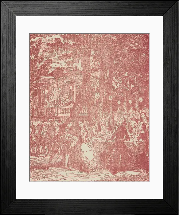Framed Print : Old Bazaar at Vauxhall Gardens, 1888. Creator: Unknown Framed Print : Old Bazaar at Vauxhall Gardens, 1888. Creator: Unknown